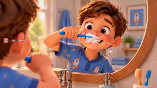 Scene 7 - Bibi Bunny Brushes Her Teeth