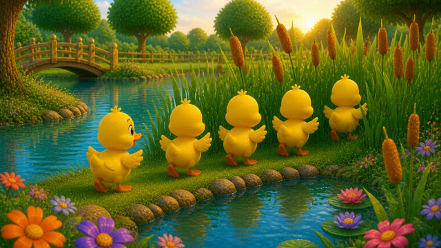 Scene 34 - Five Little Ducklings 🐥