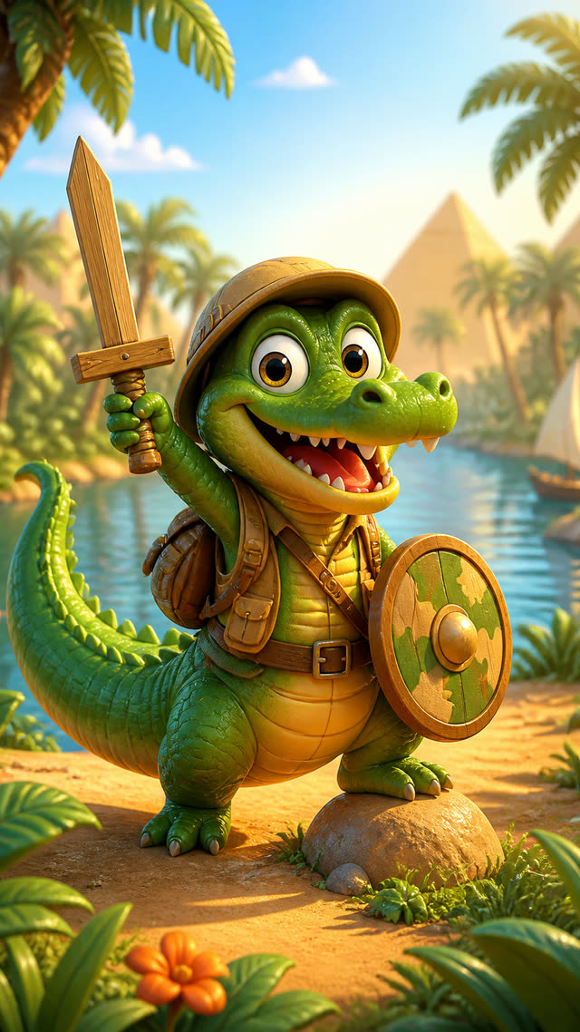Scene 1 - Un crocodile, s’en allant à la guerre