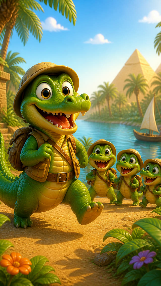 Scene 4 - Un crocodile, s’en allant à la guerre