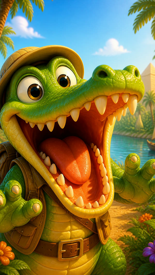 Scene 8 - Un crocodile, s’en allant à la guerre