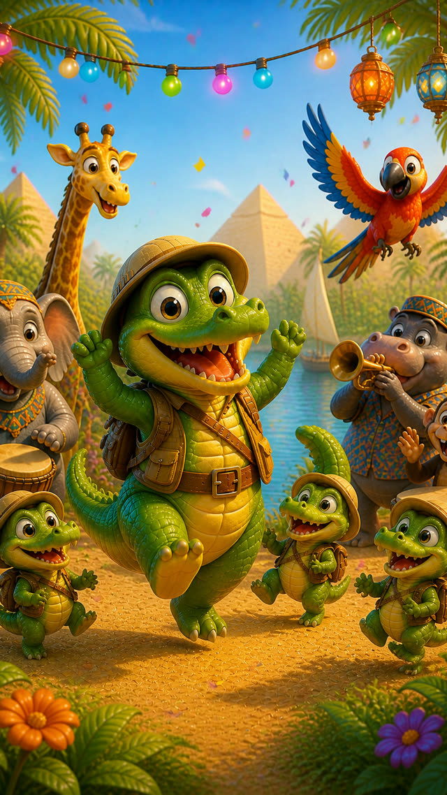 Scene 10 - Un crocodile, s’en allant à la guerre