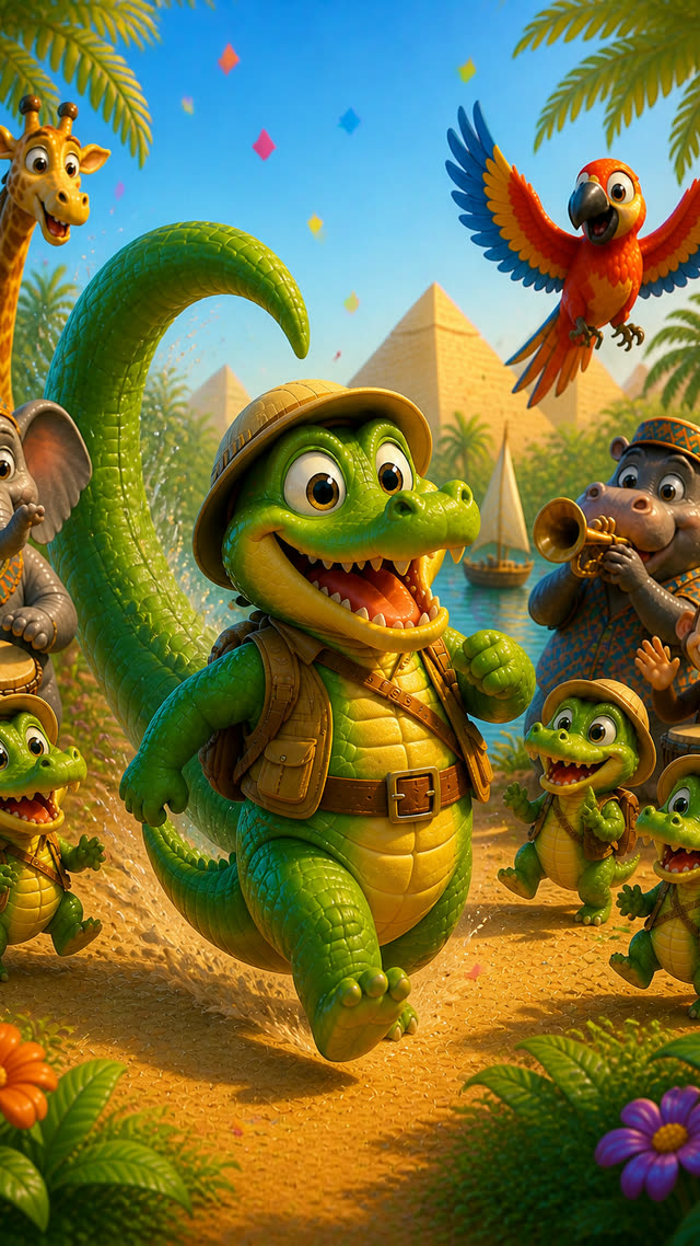 Scene 11 - Un crocodile, s’en allant à la guerre