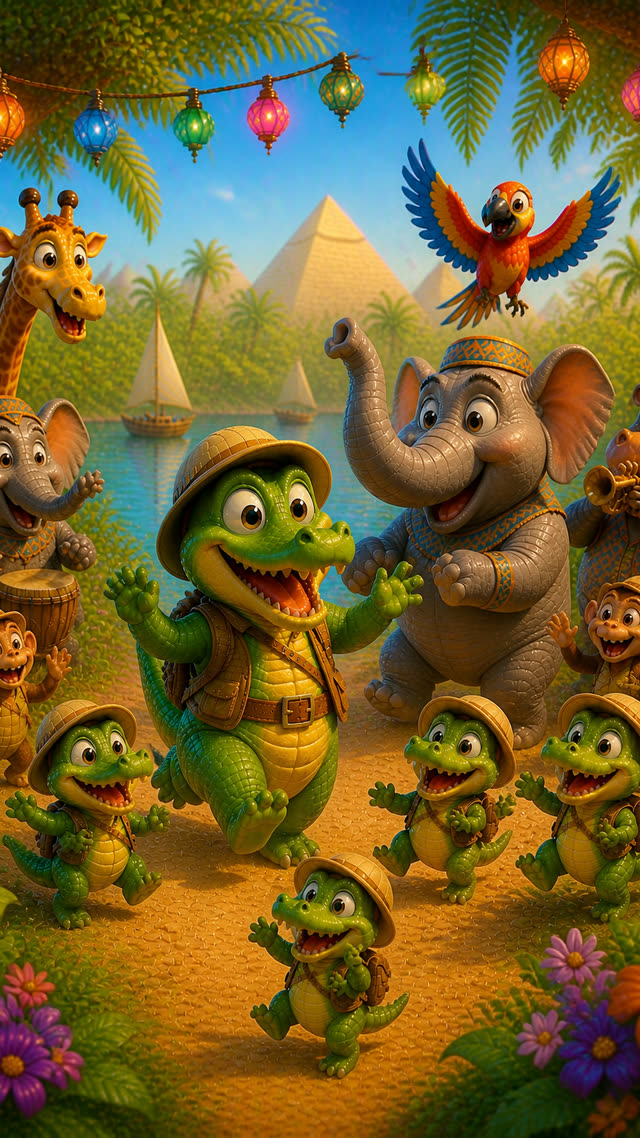 Scene 20 - Un crocodile, s’en allant à la guerre