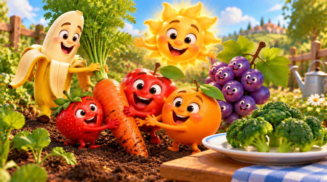 Scene 28 - The Animals, Fruits & Vegetables Song sor kids/children