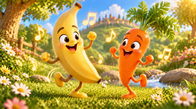 Scene 44 - The Animals, Fruits & Vegetables Song sor kids/children