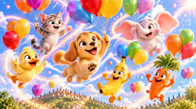 Scene 49 - The Animals, Fruits & Vegetables Song sor kids/children