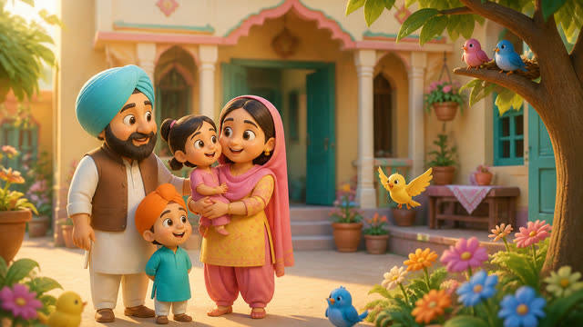 Scene 1 - 🎒 School Chaliye Ji 🚌 | ਸਕੂਲ ਚੱਲੀਏ ਜੀ | Punjabi Kids Rhyme | School Song for Kids