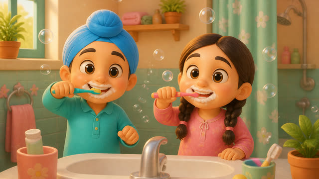 Scene 3 - 🎒 School Chaliye Ji 🚌 | ਸਕੂਲ ਚੱਲੀਏ ਜੀ | Punjabi Kids Rhyme | School Song for Kids
