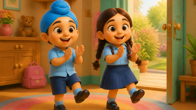 Scene 7 - 🎒 School Chaliye Ji 🚌 | ਸਕੂਲ ਚੱਲੀਏ ਜੀ | Punjabi Kids Rhyme | School Song for Kids
