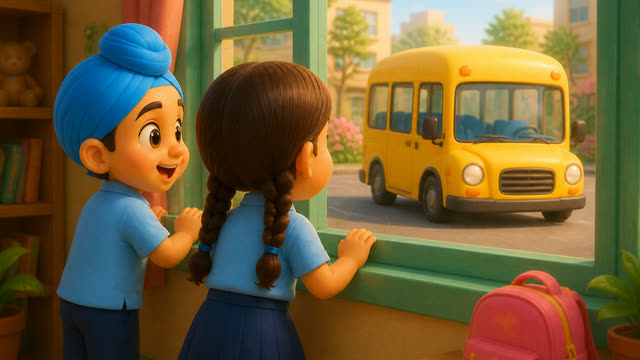 Scene 10 - 🎒 School Chaliye Ji 🚌 | ਸਕੂਲ ਚੱਲੀਏ ਜੀ | Punjabi Kids Rhyme | School Song for Kids