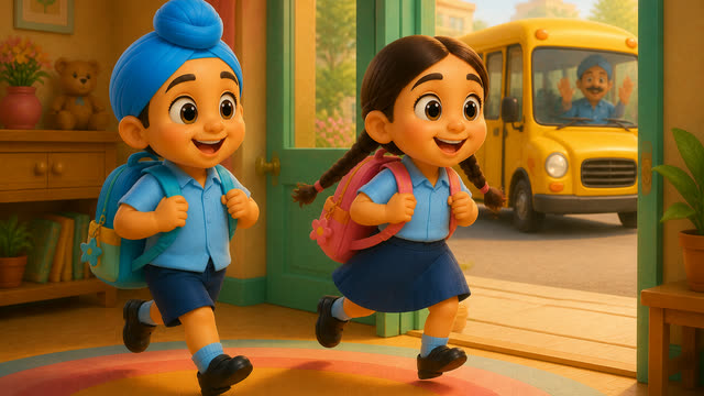 Scene 11 - 🎒 School Chaliye Ji 🚌 | ਸਕੂਲ ਚੱਲੀਏ ਜੀ | Punjabi Kids Rhyme | School Song for Kids