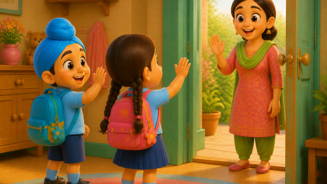 Scene 12 - 🎒 School Chaliye Ji 🚌 | ਸਕੂਲ ਚੱਲੀਏ ਜੀ | Punjabi Kids Rhyme | School Song for Kids