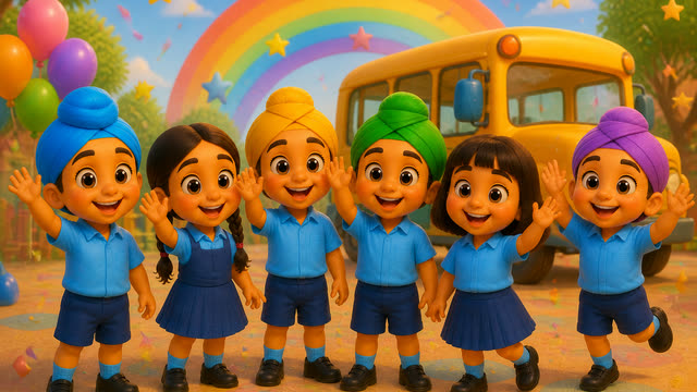 Scene 25 - 🎒 School Chaliye Ji 🚌 | ਸਕੂਲ ਚੱਲੀਏ ਜੀ | Punjabi Kids Rhyme | School Song for Kids