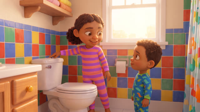 Scene 7 - Good Morning! Time for School!