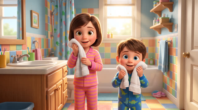 Scene 10 - Good Morning! Time for School!