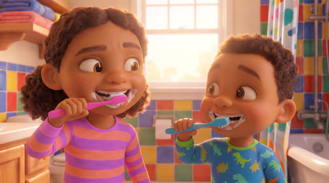 Scene 12 - Good Morning! Time for School!