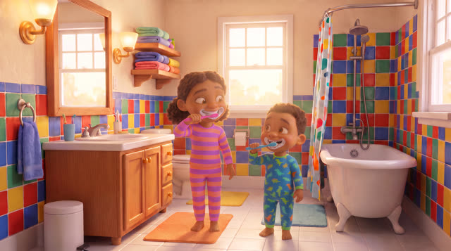 Scene 14 - Good Morning! Time for School!