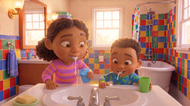 Scene 15 - Good Morning! Time for School!