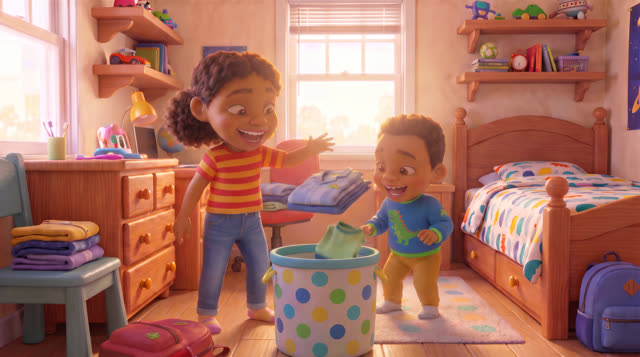 Scene 21 - Good Morning! Time for School!
