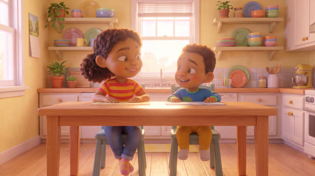 Scene 22 - Good Morning! Time for School!