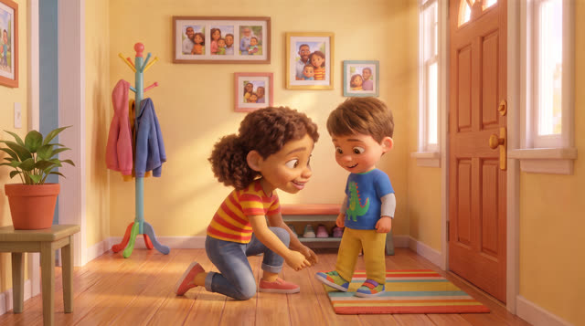 Scene 27 - Good Morning! Time for School!