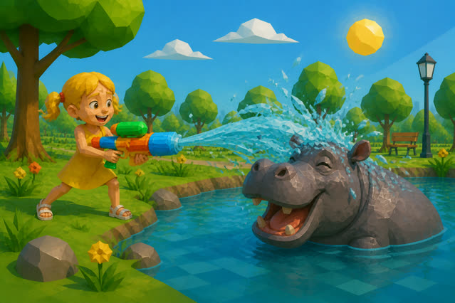 Scene 14 - La Grande Bataille d'Eau