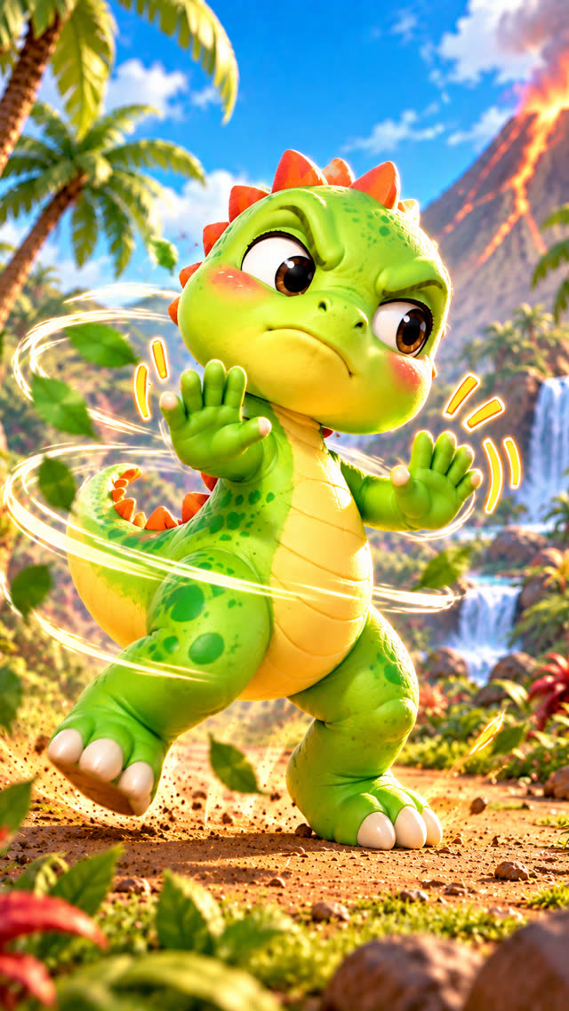 Scene 2 - 🦖 THE BABY DINOSAUR SAYS NO!