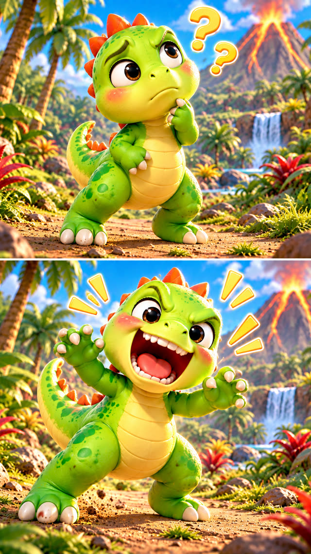 Scene 3 - 🦖 THE BABY DINOSAUR SAYS NO!