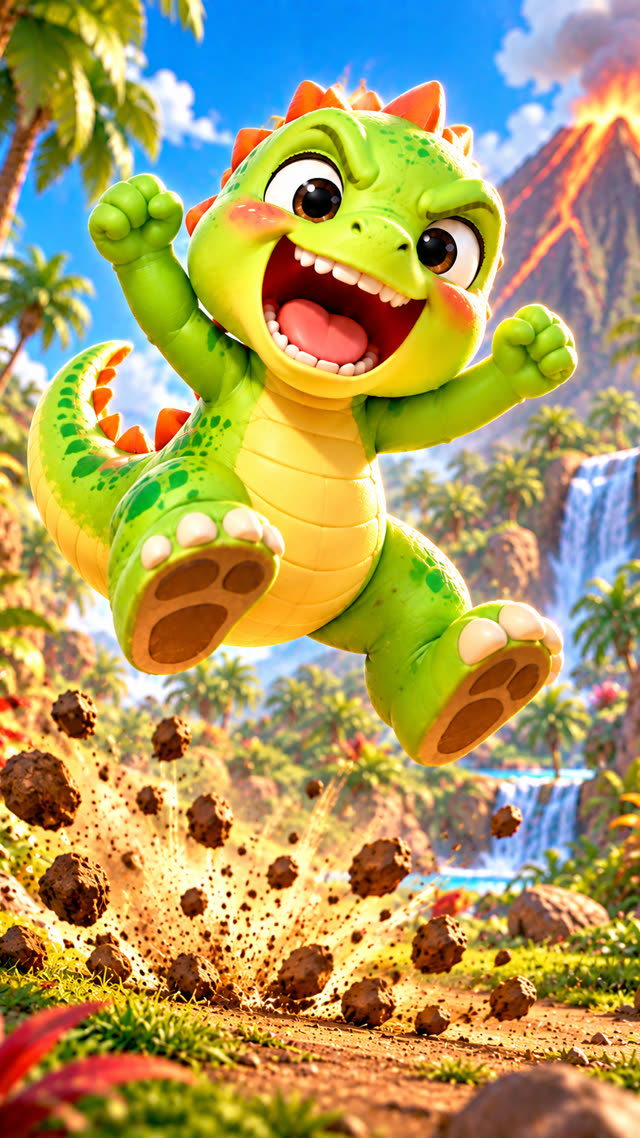 Scene 4 - 🦖 THE BABY DINOSAUR SAYS NO!