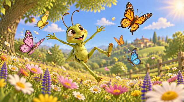 Scene 9 - The grasshopper and the ant
