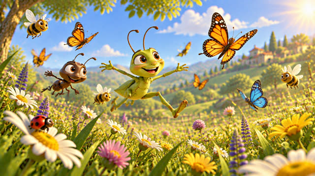 Scene 10 - The grasshopper and the ant