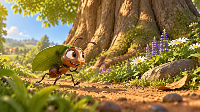 Scene 12 - The grasshopper and the ant