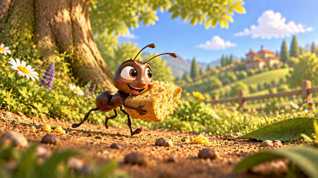 Scene 13 - The grasshopper and the ant