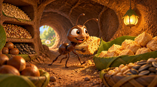 Scene 14 - The grasshopper and the ant