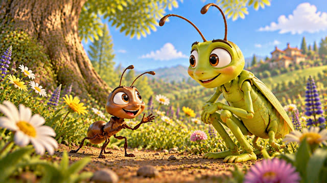 Scene 15 - The grasshopper and the ant