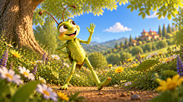 Scene 16 - The grasshopper and the ant