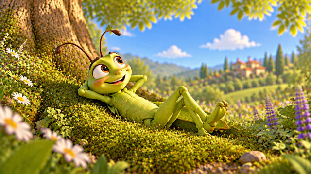 Scene 17 - The grasshopper and the ant