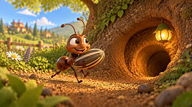 Scene 19 - The grasshopper and the ant