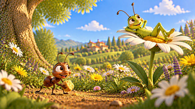Scene 20 - The grasshopper and the ant