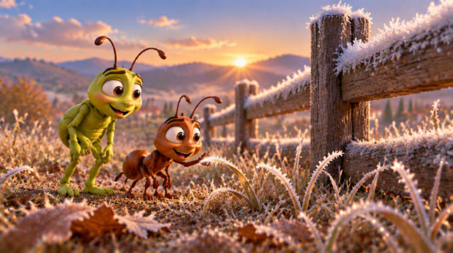 Scene 27 - The grasshopper and the ant