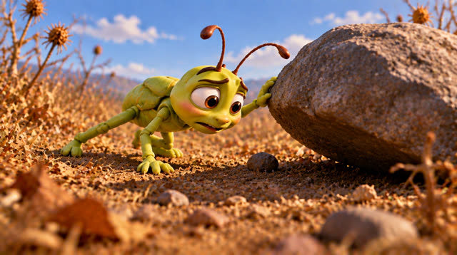 Scene 28 - The grasshopper and the ant