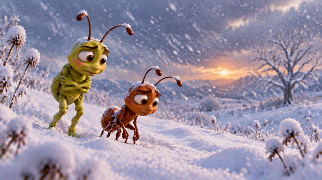 Scene 31 - The grasshopper and the ant