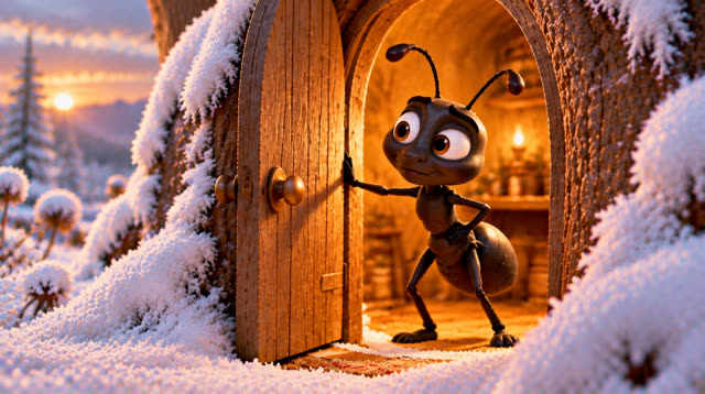 Scene 41 - The grasshopper and the ant