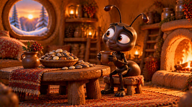 Scene 47 - The grasshopper and the ant