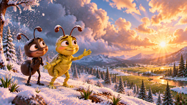 Scene 49 - The grasshopper and the ant