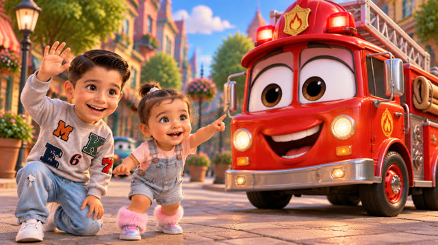 Scene 4 - Fire truck children's song