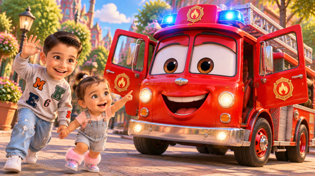 Scene 5 - Fire truck children's song