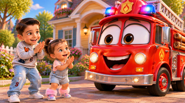 Scene 7 - Fire truck children's song
