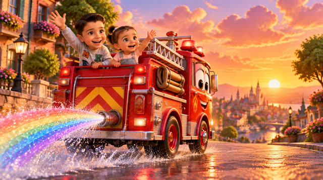 Scene 8 - Fire truck children's song